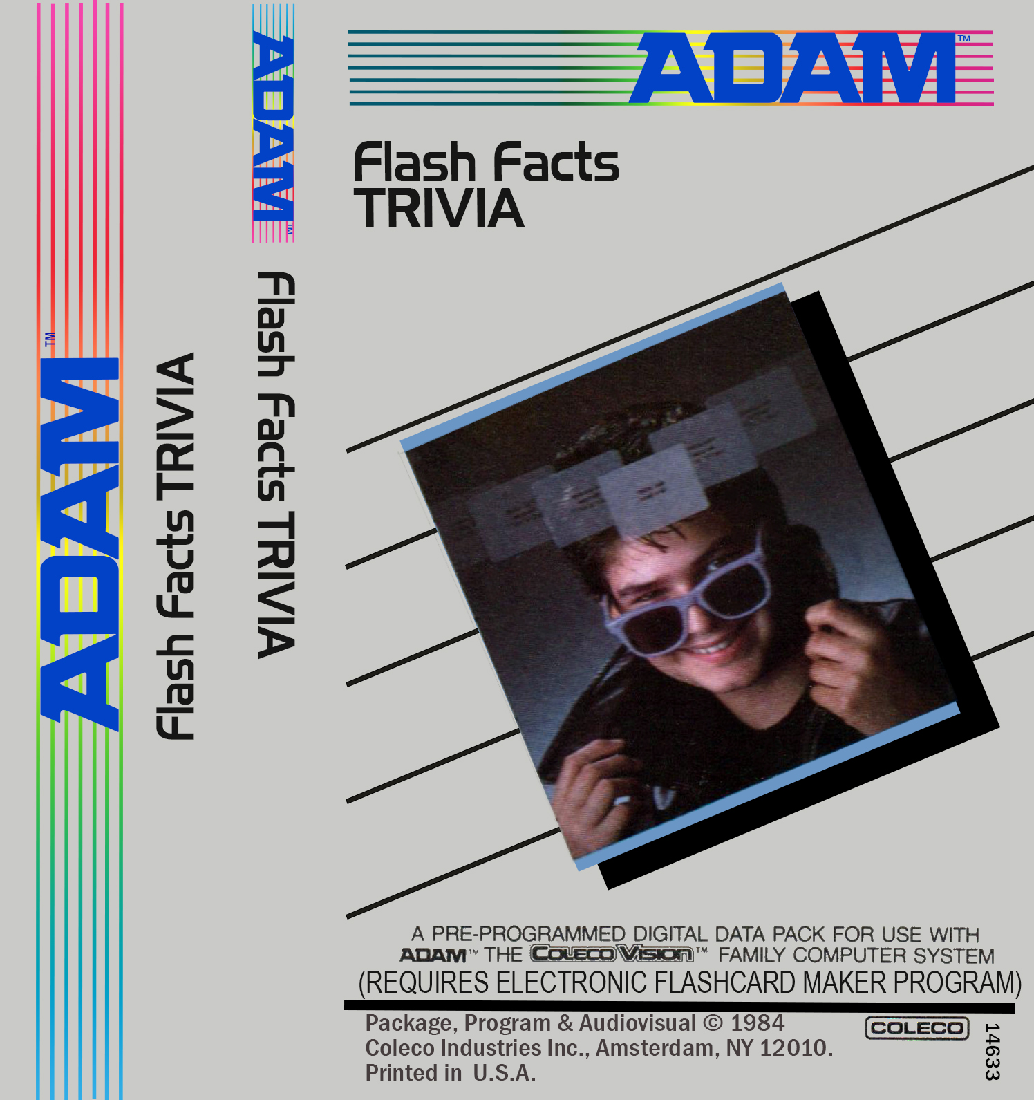 FlashFacts Trivia J-Card for ColecoVision ADAM